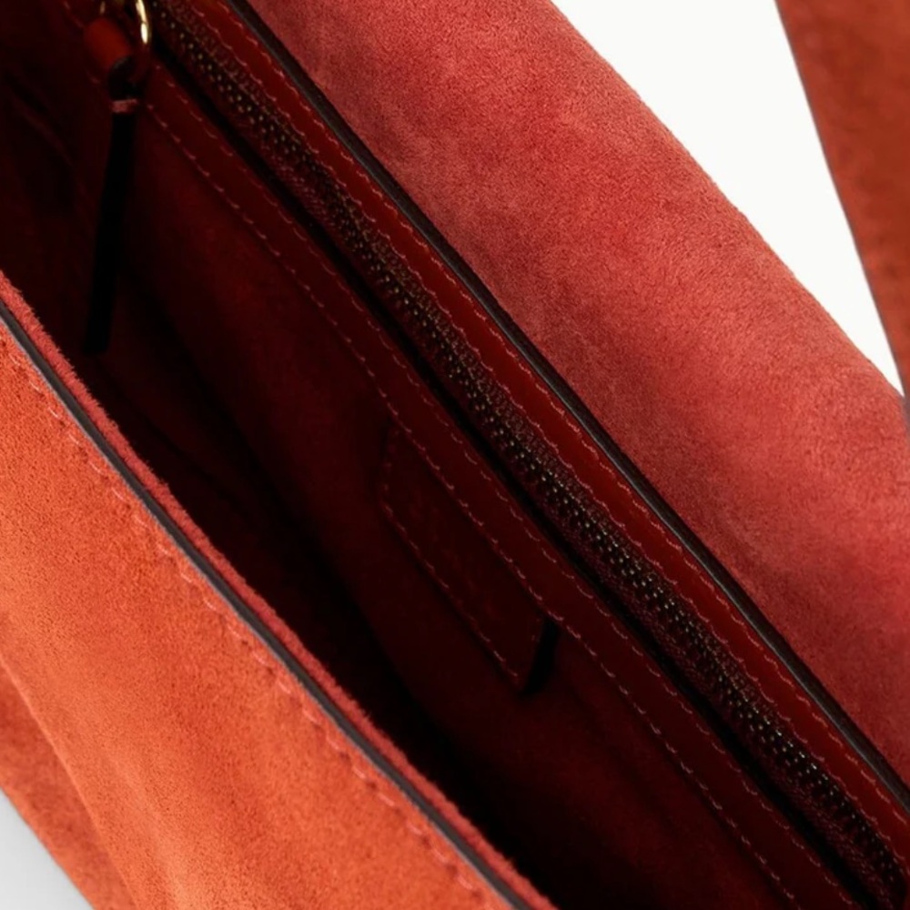 STAUD Harlow Bag in Auburn Suede - Picture 3 of 11